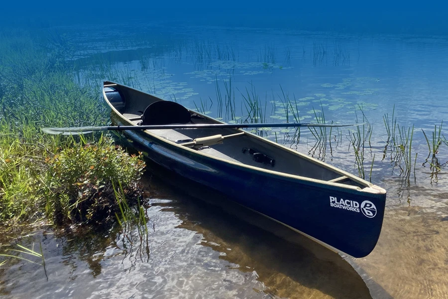 Placid Boatworks Pack Canoe on Lake